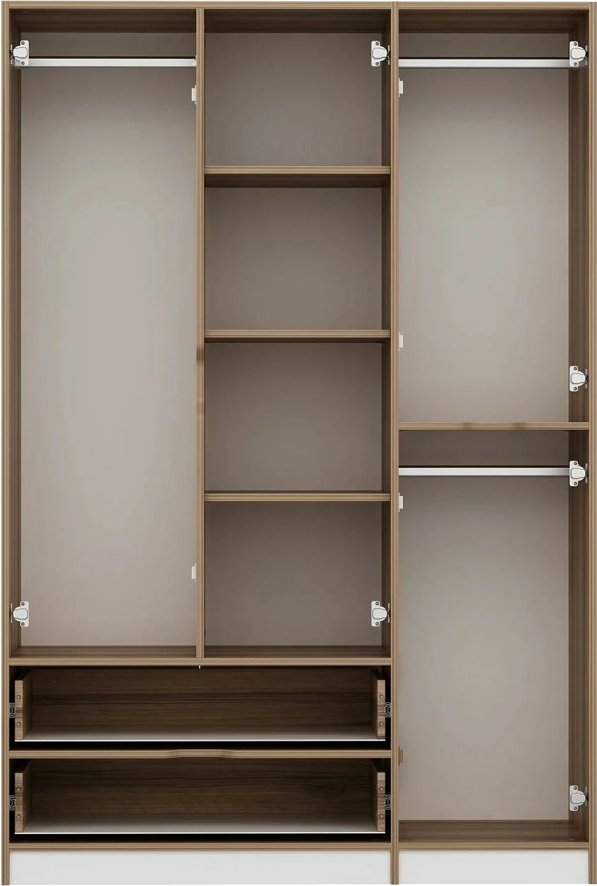 Dollap Hanah Home Elina, bardhë-dore, 140x208x52cm