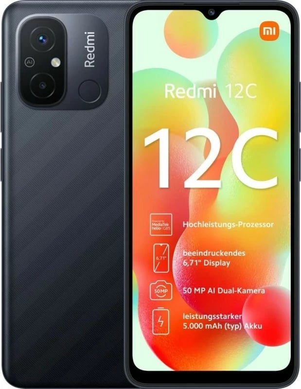 Celular Xiaomi Redmi 12C, 6.71", 4+128GB, DS, hiri