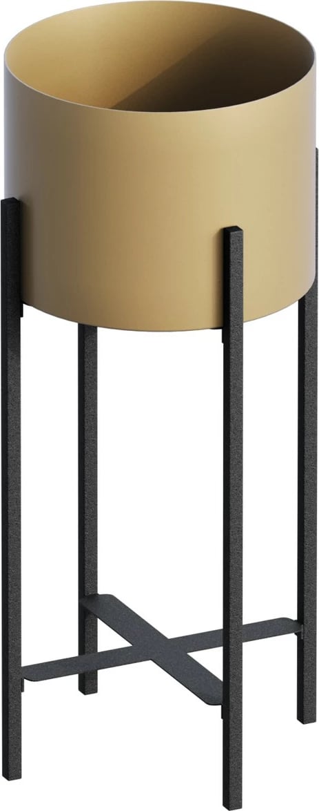 Vazo dekorative Aberto Design, GED-026-A, e zezë dhe e artë, metal