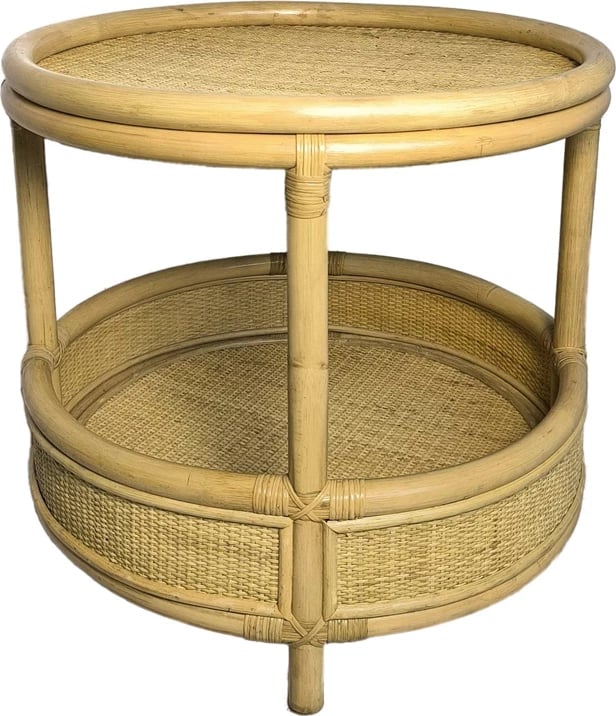 Tavolinë anësore Moody, ratan PE, ngjyrë natyrale, D55x51cm