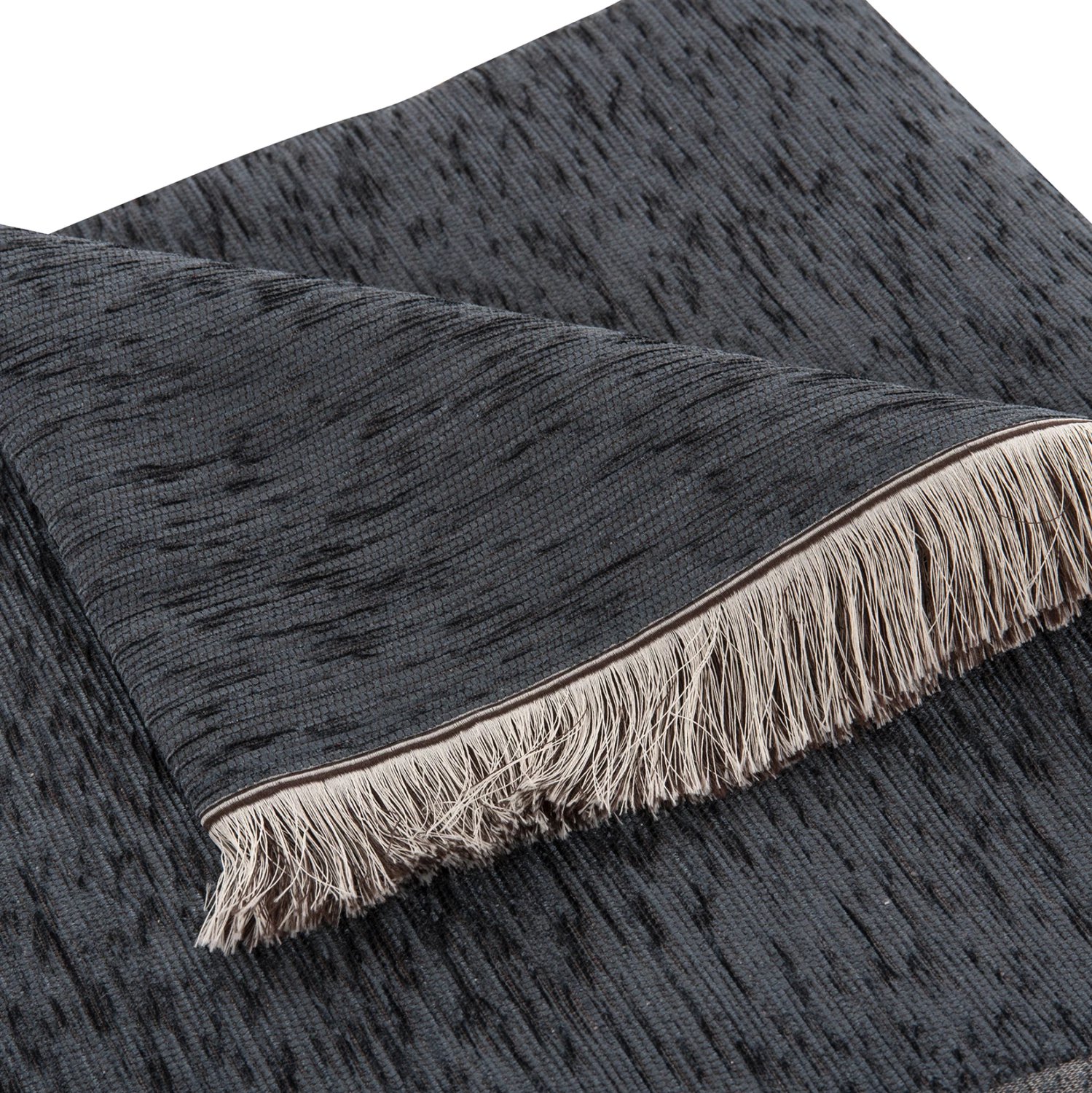 Mbulesë divani me franja DREAMTOPIA FH12161.09 ngjyrë blu e errët 245x170cm