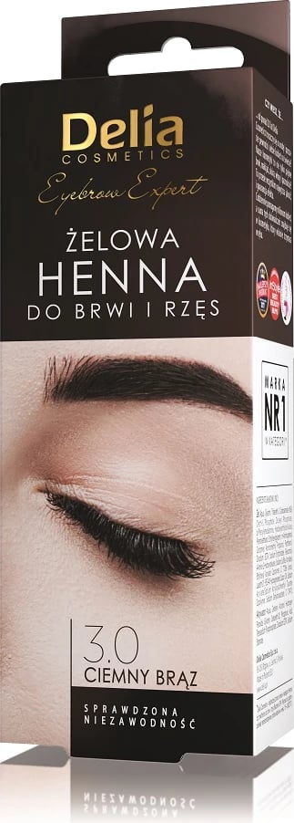 Gel henna për vetulla/qerpikë Delia Eyebrow Expert 3.0 Dark Brown, 15ml