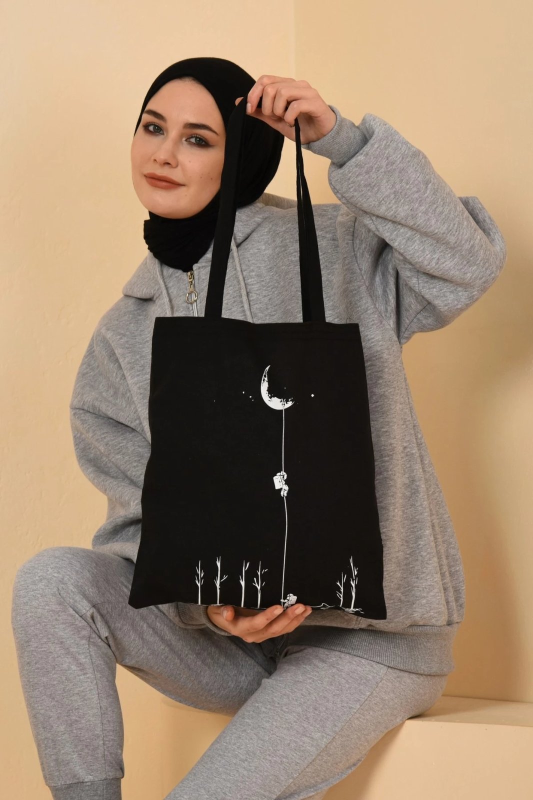 Çantë tote Pauldavis, ngjyrë e zezë, Zoozie Bags, 35x40cm