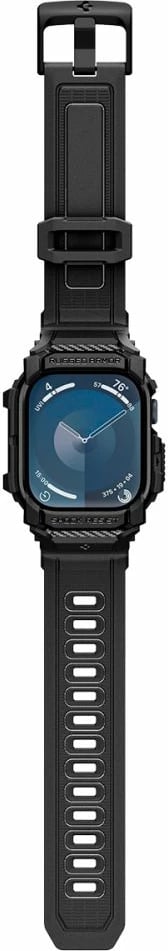 Mbështjellës me rrip Spigen Rugged Armor Pro për Apple Watch 10, 42mm, i zi