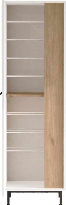 Raft këpucësh Scarpiera 9-vendëshe, hije natyrale-bardhë, 57.2x35.5x185.65cm