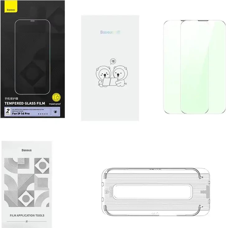 Xham i temperuar Baseus Crystal Series për iPhone 14 Pro me filtër për mbrojtje të syve