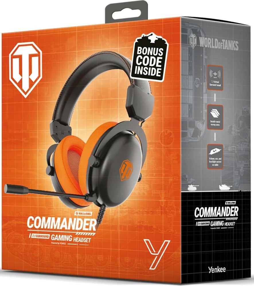 Kufje Gaming Yenkee YHP WT300 COMMANDER (USB, 7.1 Sorround System)