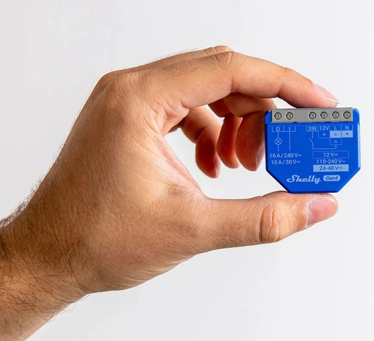 Switch i mençur Shelly 1 Gen4, 2 copë, Blu