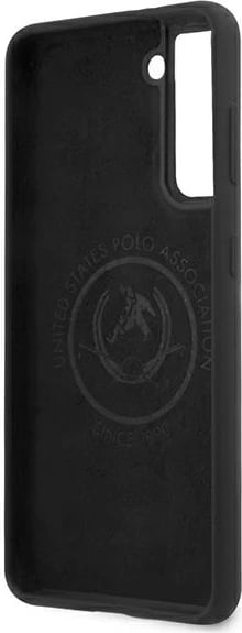 Mbështjellës U.S. Polo Assn. USHCS21MSLHRTBK Silicone On Tone për Samsung Galaxy S21+, i zi