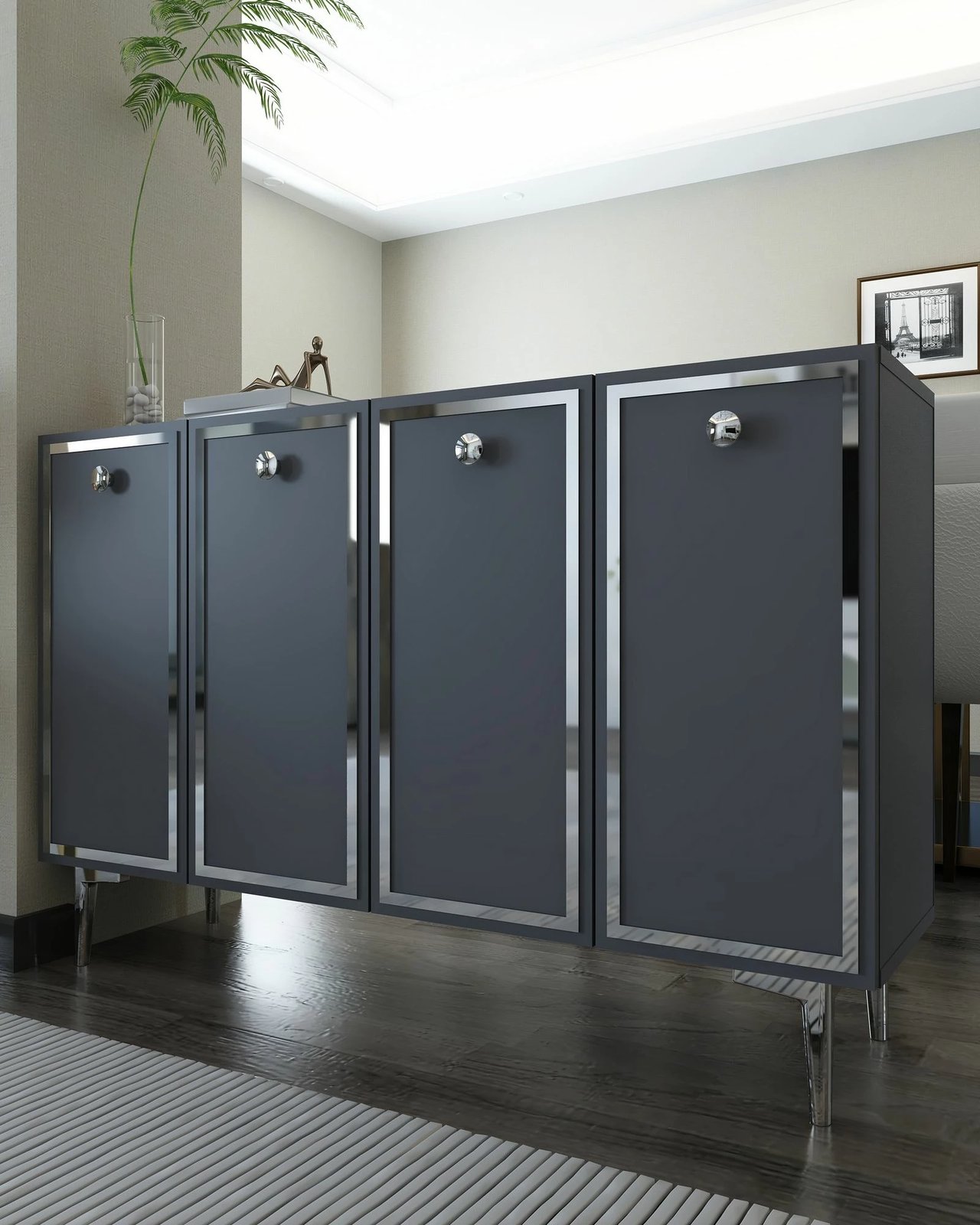 Konsol Skye Decor, anthracite, silver, 8161KM-1