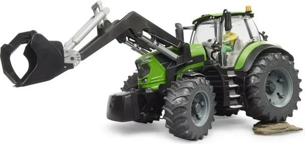 Traktor lodër BRUDER Deutz 8280 TTV me ngarkues përpara, 1:16, i gjelbër
