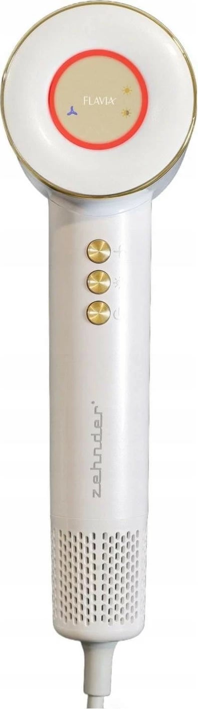 Tharëse flokësh Zehnder Flavia S1000B, 1600W, ekran LED, bardhë