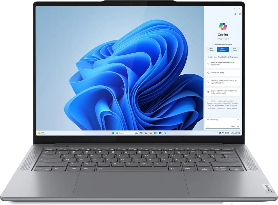 Laptop Lenovo Yoga Slim 7 14IMH9, 14", Ultra 5 125H, 16 GB RAM, 1 TB SSD, Intel Arc Graphics, Luna Grey