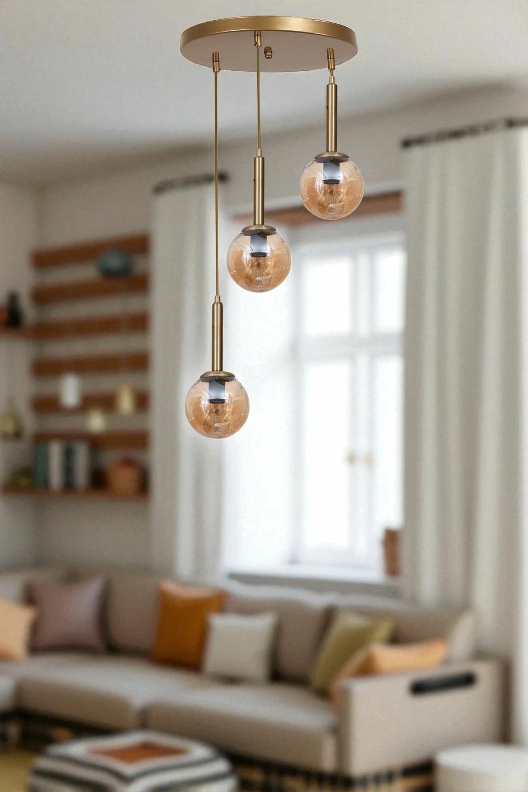 Llambë tavani Opviq, 9056-3, ngjyrë mjaltë dhe ari