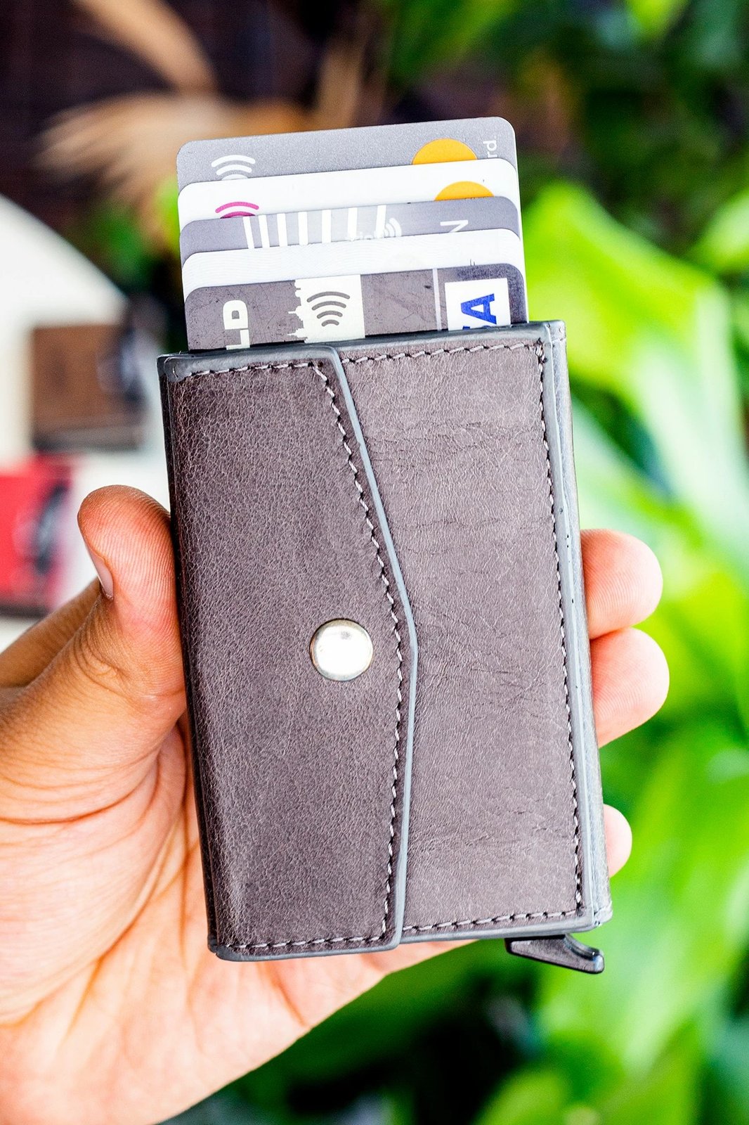 Mbajtës kartelash Zoozie Bags, Pera, ngjyrë gri