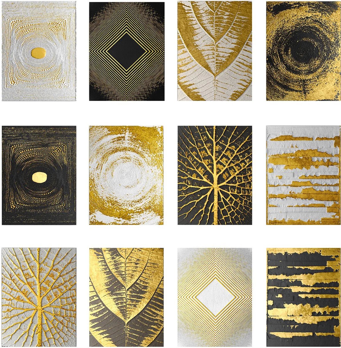 Piktura dekorative MDF (12 copë), Wallity, 12MDF37YS