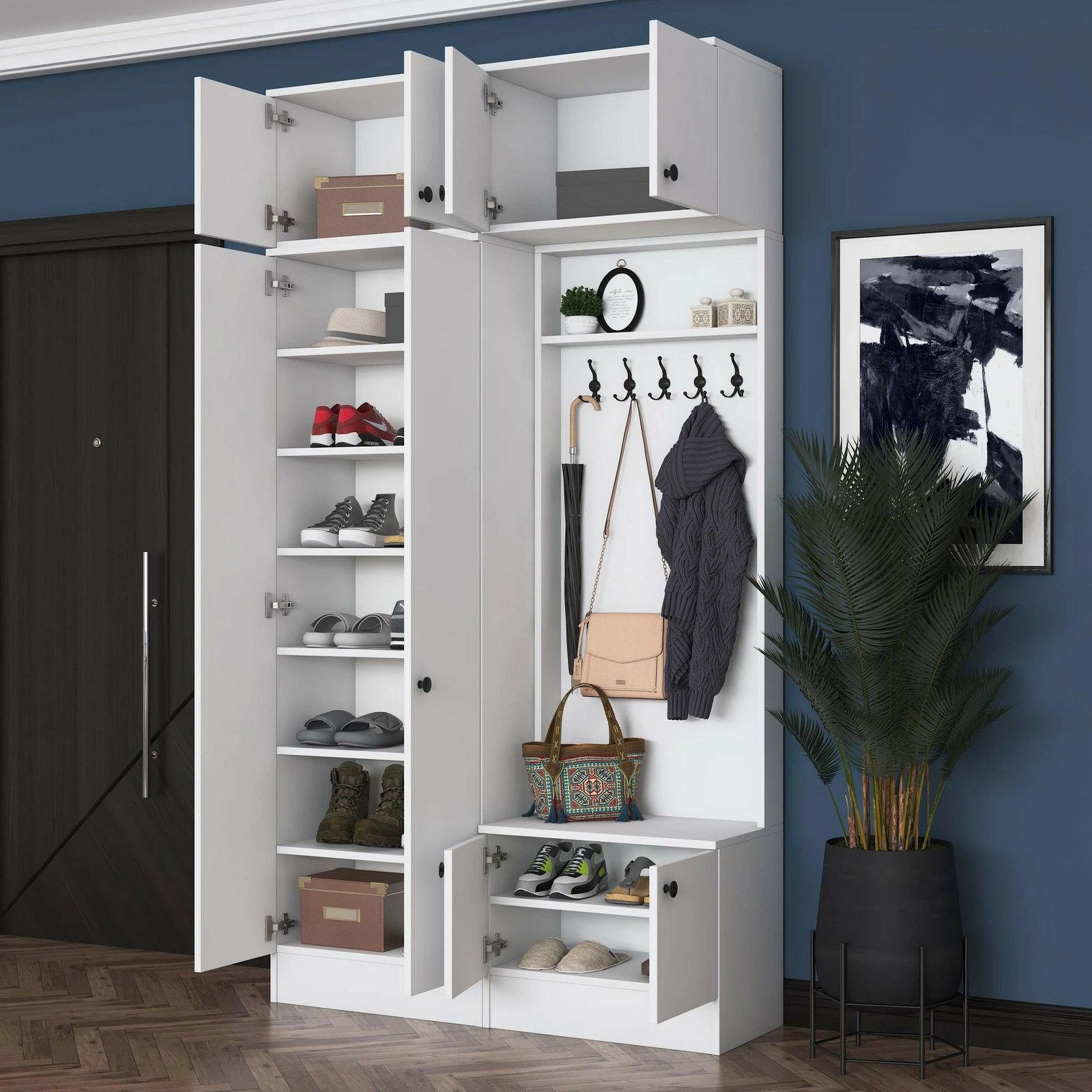 Stendë korridori, ngjyrë e bardhë, Skye Decor, EA144 - 3839