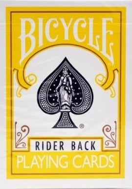 Letra loje Bicycle Rider Back, poker size, e verdhë
