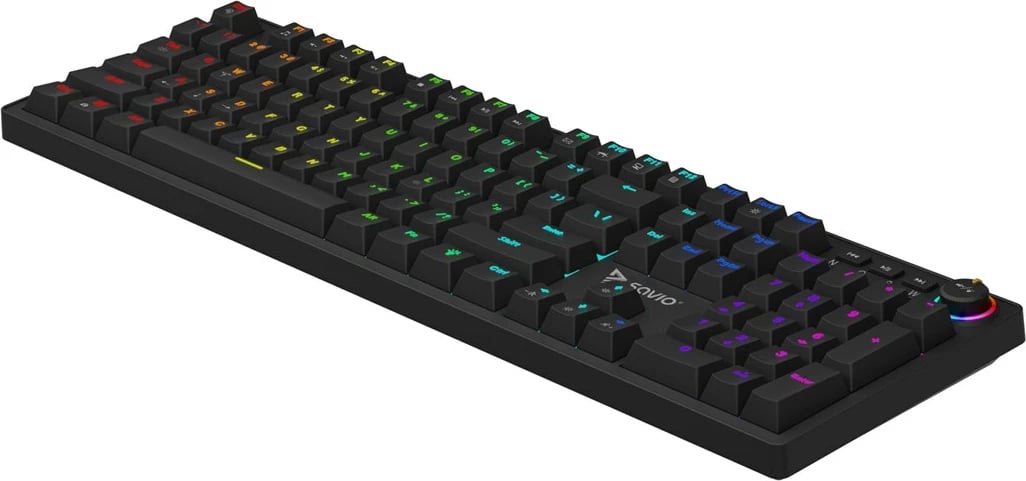 Tastierë mekanike SAVIO STYX, Outemu Brown, RGB, Full-size, e zezë