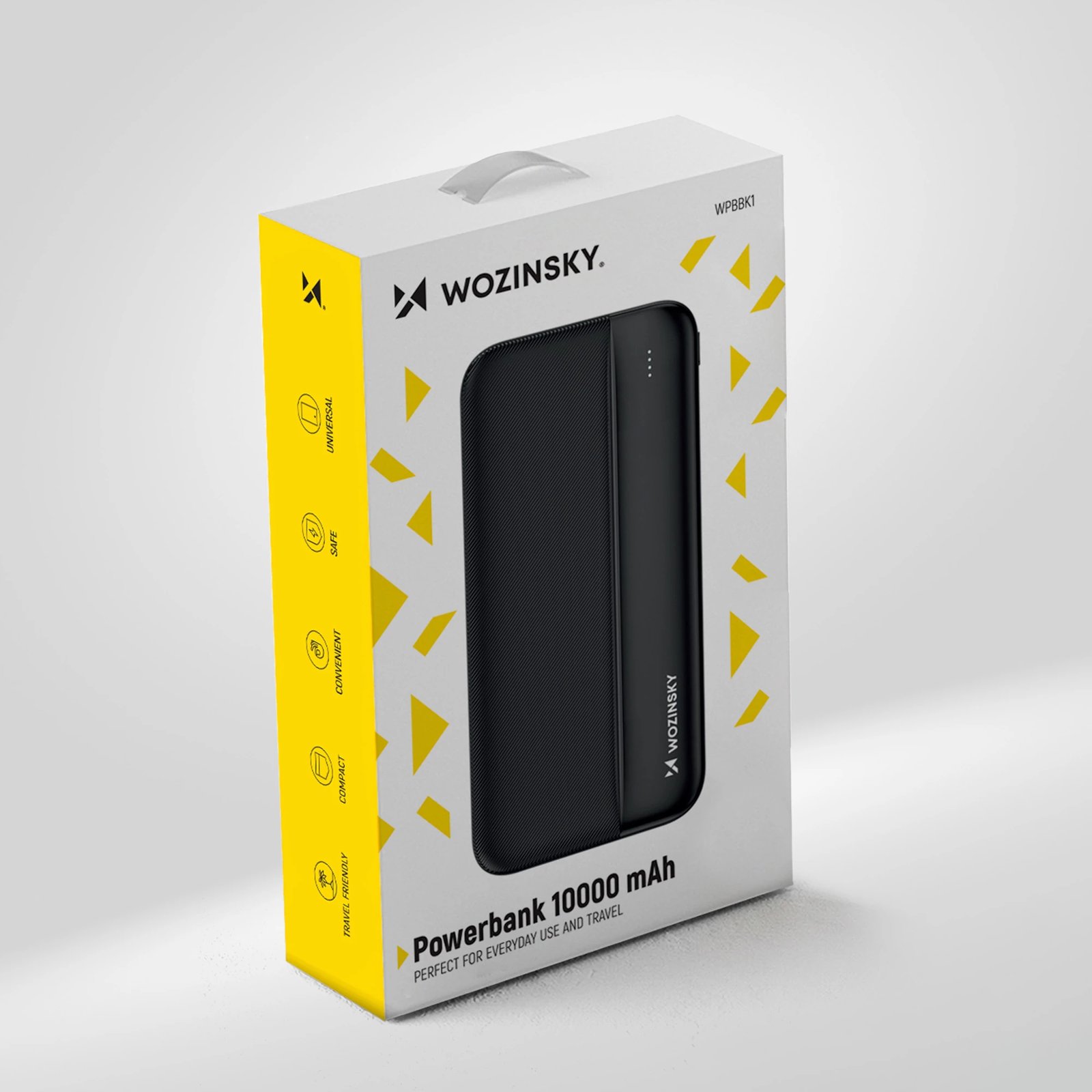 Powerbank Wozinsky WPBBK1, 10000mAh, 2x USB, e zezë