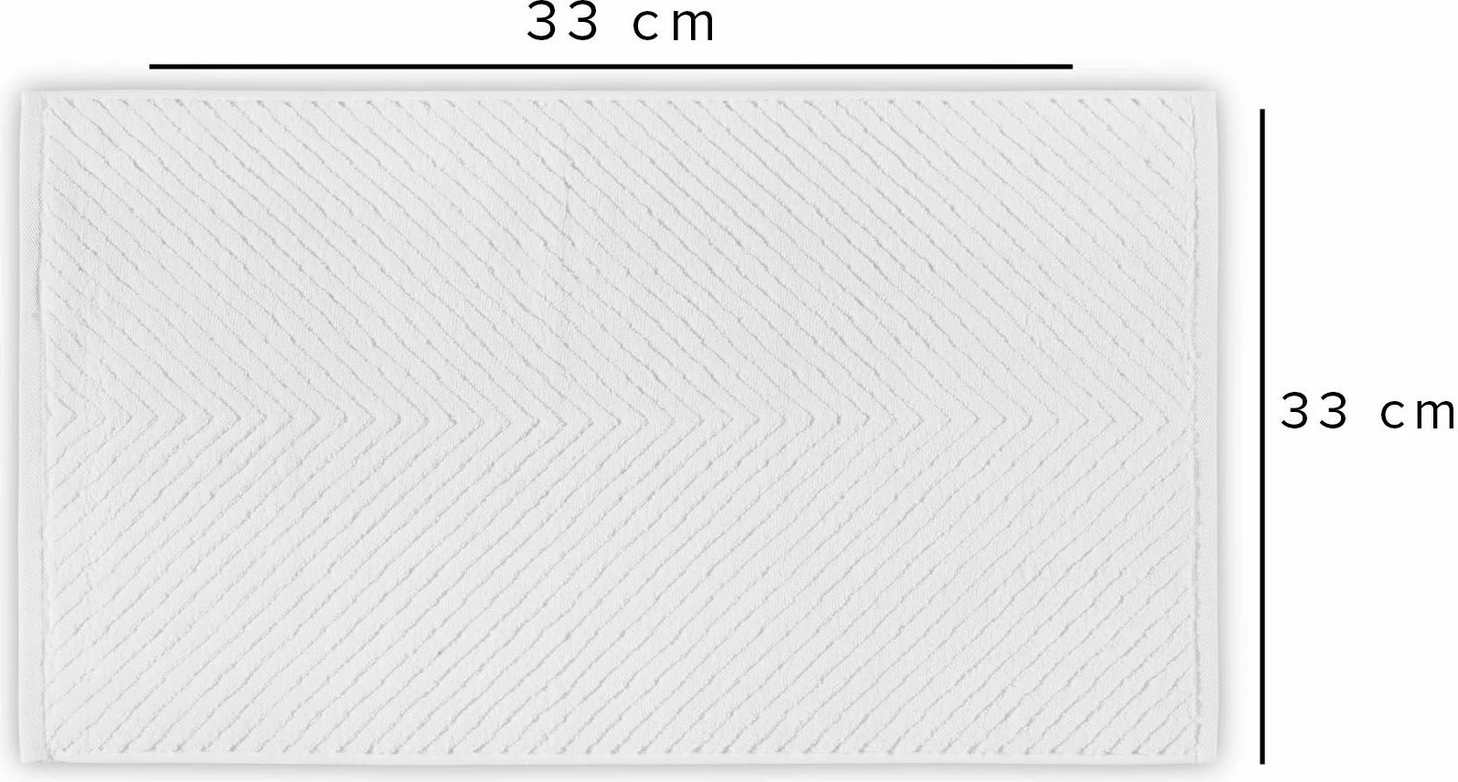 Peshqir i bardhë për larje, Mijölnir, model Chevron, 33x33cm