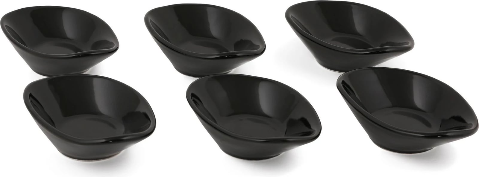 Set tasash për salcë, qeramike, 6 copë, ngjyrë e zezë, Hermia Concept, ST511006F650A000000MAYD200