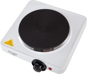 Sobë elektrike me një pllakë, Adler AD 6503, 1500W, pjatë 185 mm, rregullim 5-nivelësh, e bardhë