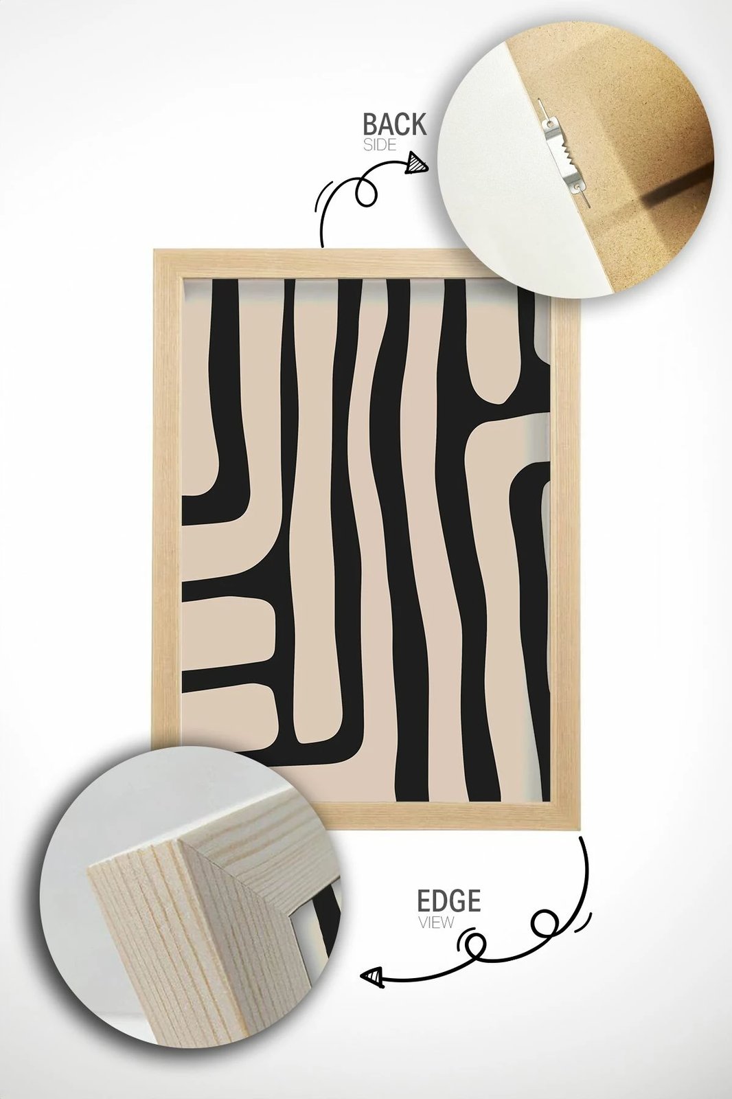 Pikturë dekorative me kornizë (3 copë), Wallity, Ersydata3-3348