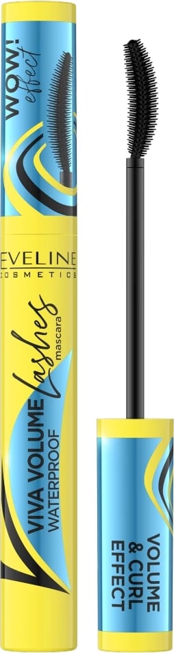 Maskarë për femra Eveline Cosmetics Viva Volume Lashes Waterproof Thickening and Curling e zezë 10ml