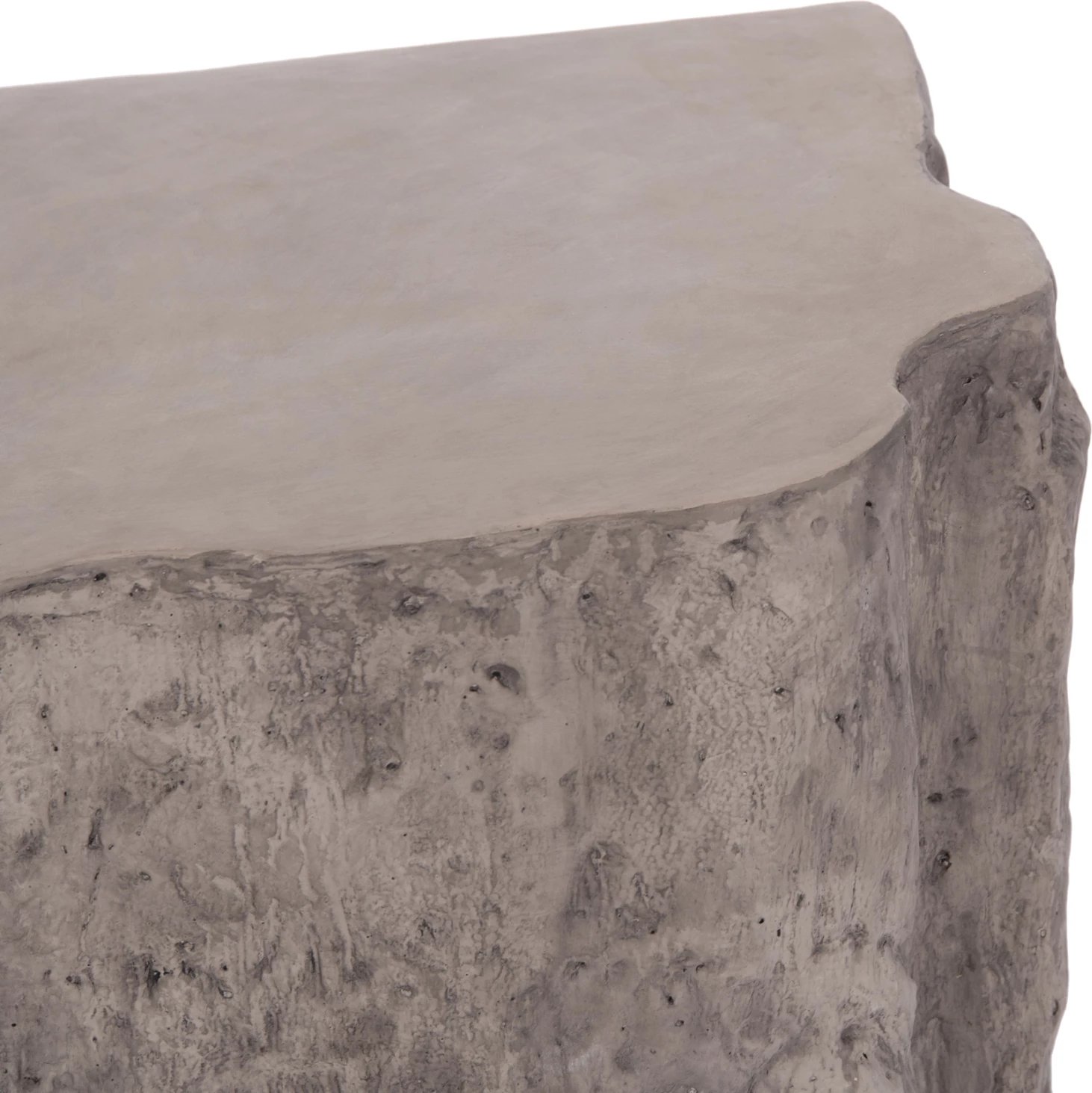 Konsolë INTERON, formë shkëmbi, fibër-cement, ngjyrë gri, 120x50x71cm