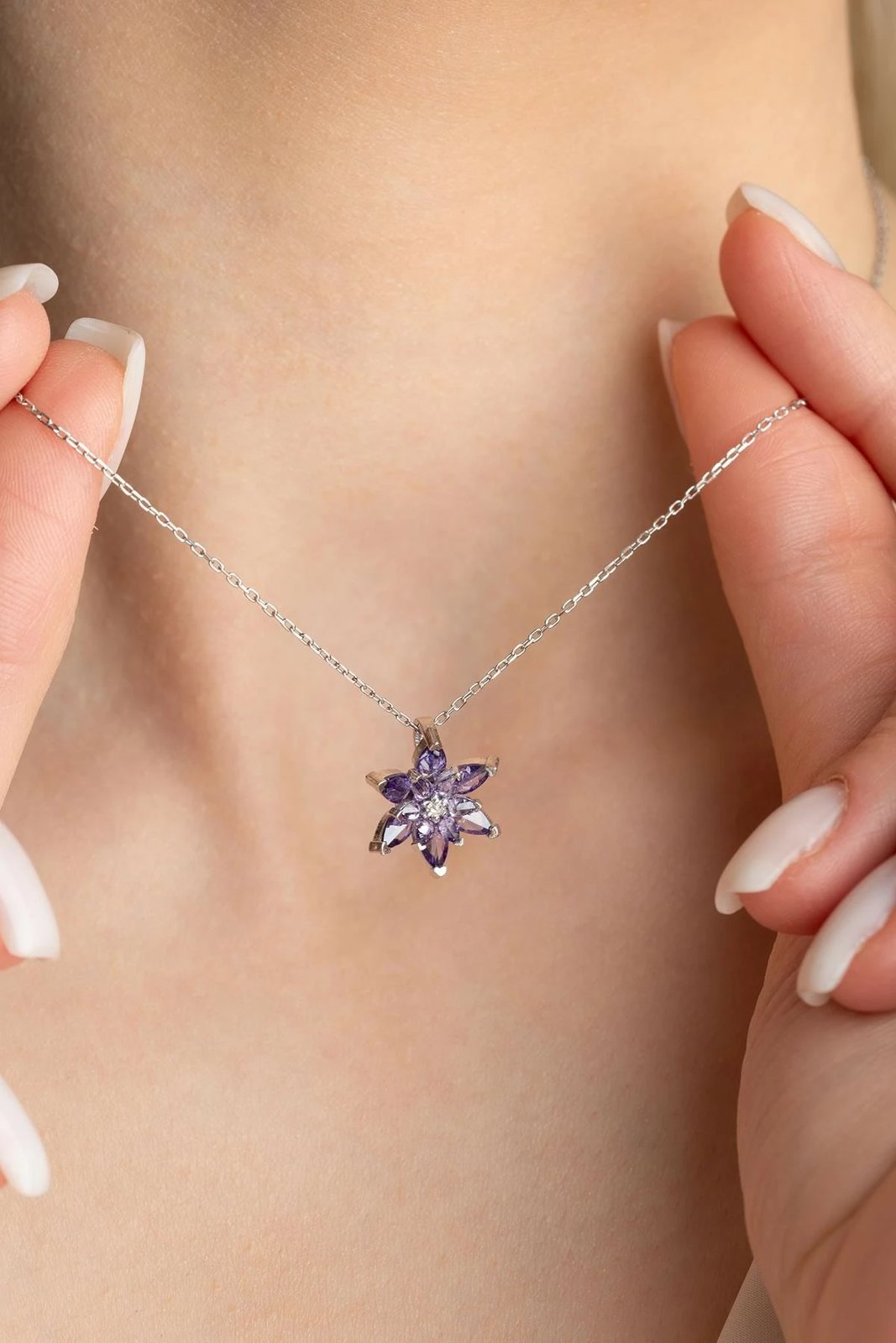 Varëse argjendi Jumeon, ngjyrë e argjendtë me gur të purpurt, NRZ999363