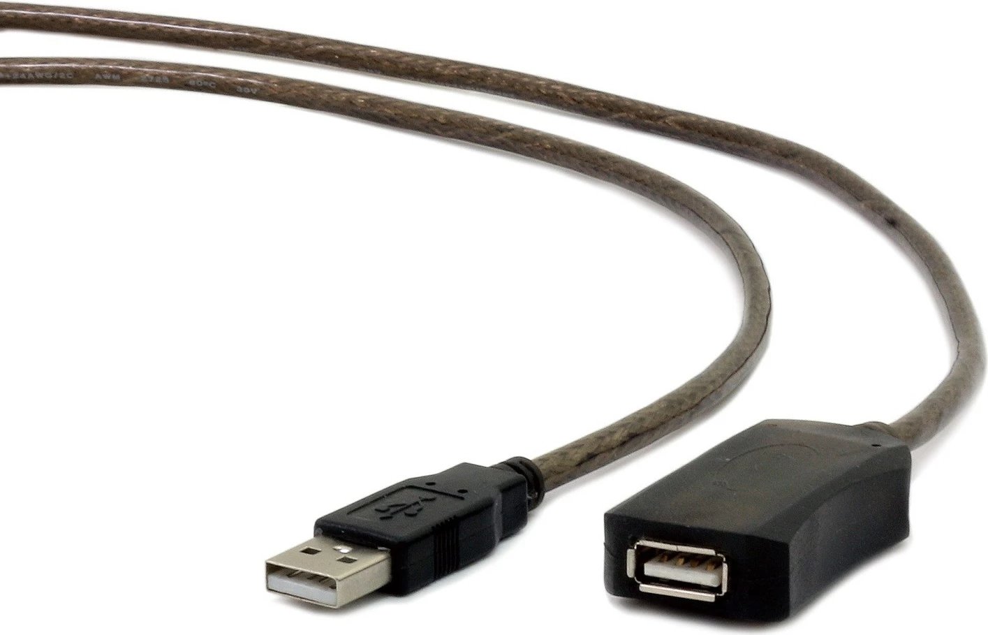 Kabllo USB A/USB A Gembird, USB 2.0, 5m, e zezë
