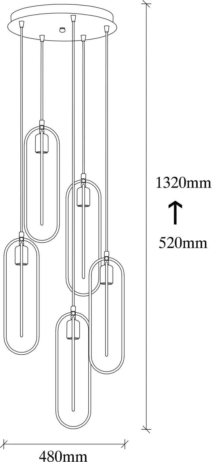 Llambadar Opviq, Cerco - 2041, ngjyrë e zezë dhe ari