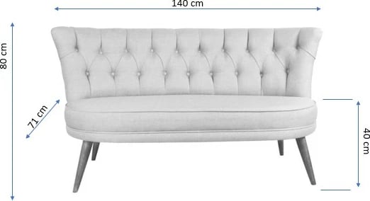 Divan dy-vendësh Atelier del Sofa, Richland Loveseat, indigo blue