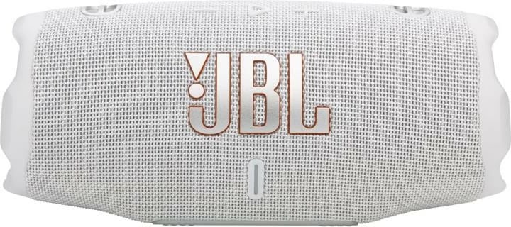 Altoparlant portativ stereo JBL Charge 6 JBLCHARGE6WHT, AI Sound Boost, deri 28 orë dëgjim, Auracast, e bardhë