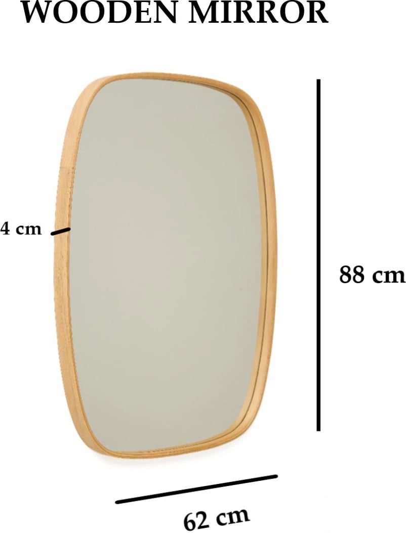 Pasqyrë Skye Decor, Cloudy 62, dru lisi