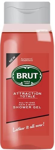 Xhel dushi për trup dhe flokë BRUT Faberge Attraction Totale unisex 500ml