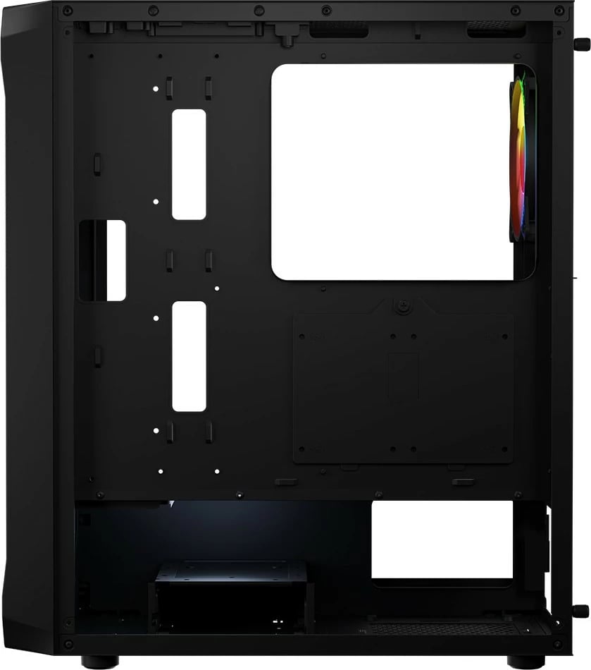 Kasë, Logic Concept, Portos ARGB Midi (AT-PORTOS-10-0000000-0002), ATX/Micro ATX, 4x 120 mm ARGB, panel anësor xham i temperuar, USB 3.0, e zezë