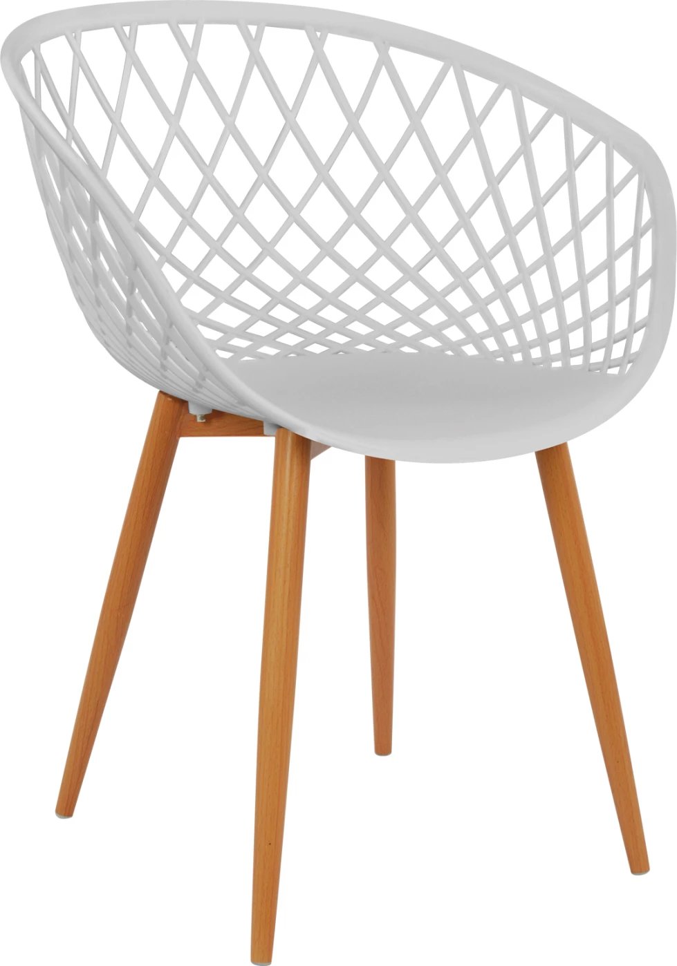 Karrige me krahë polipropileni e bardhë Ariadne FH8001.01 62,5x56x80cm, set prej 4 copë