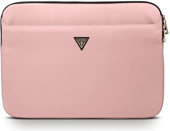 Mbështjellës laptopi Guess Nylon Triangle Logo, 13", Rozë