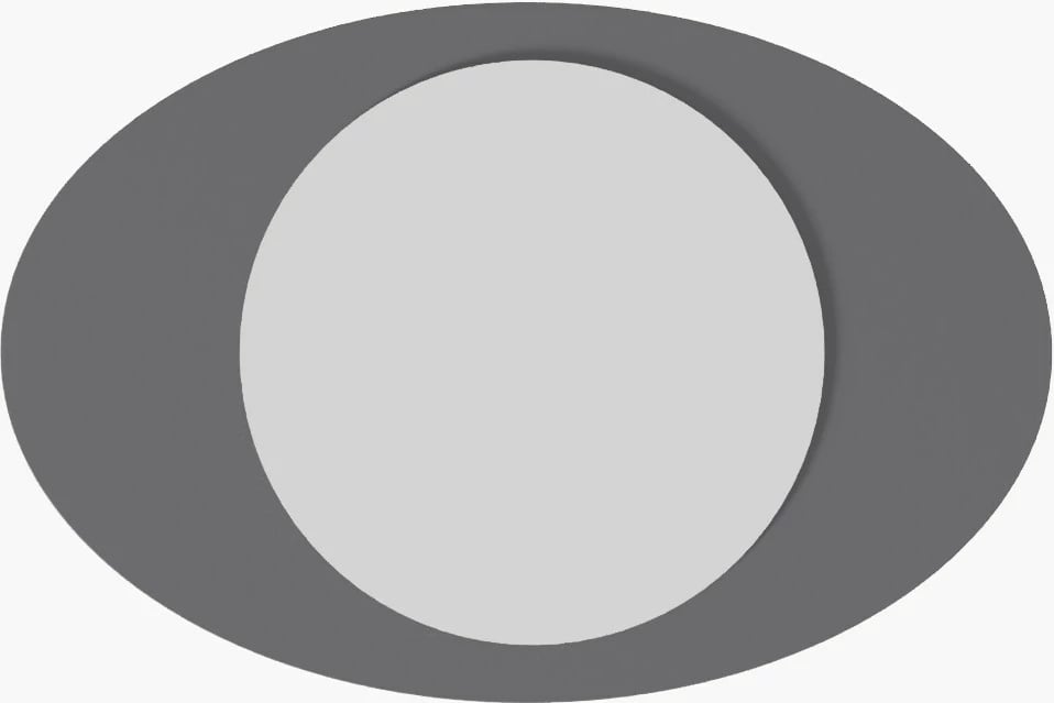 Pasqyrë ovale, ngjyrë antracit, Skye Decor, Obble, 60x90cm