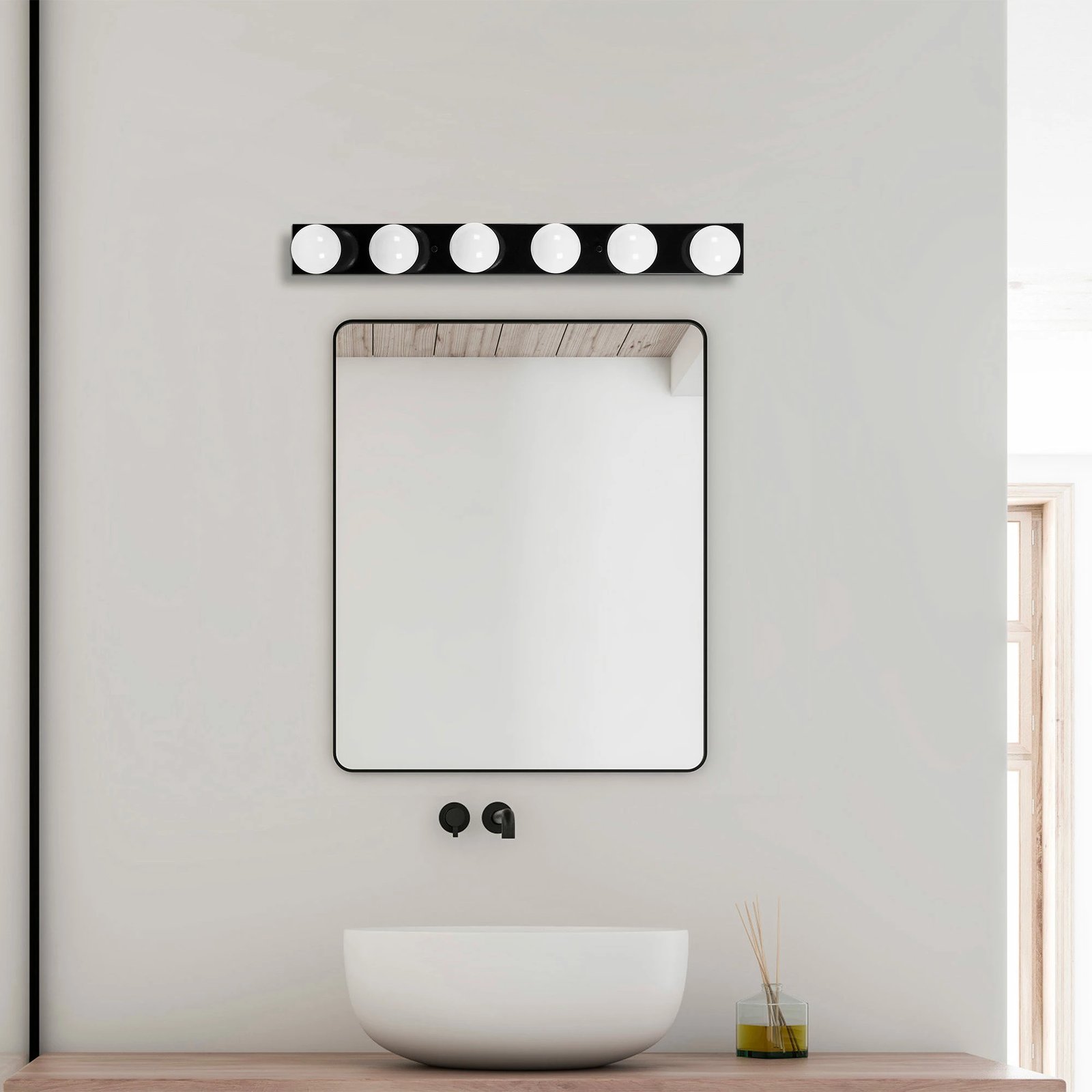 Llambë muri Opviq, Mirro - 12235, ngjyrë e zezë dhe ari