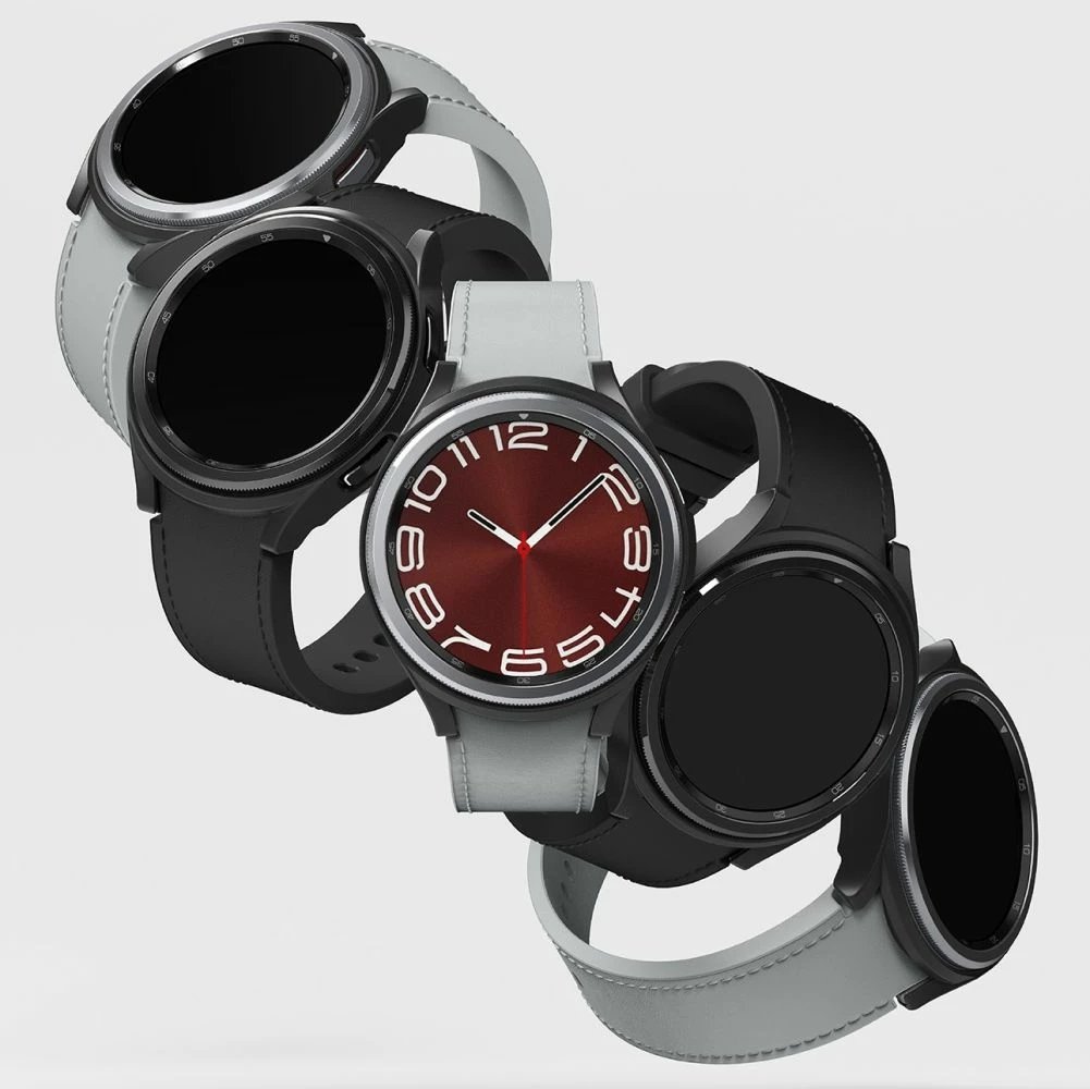 Mbështjellës Ringke Slim për Samsung Galaxy Watch 6 Classic 43mm, 2 copë, i zi dhe transparent