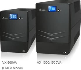 Kasë UPS DELTA ELECTRONICS VX1000, 1000VA/600W, Line Interactive, USB, Tower, E zezë