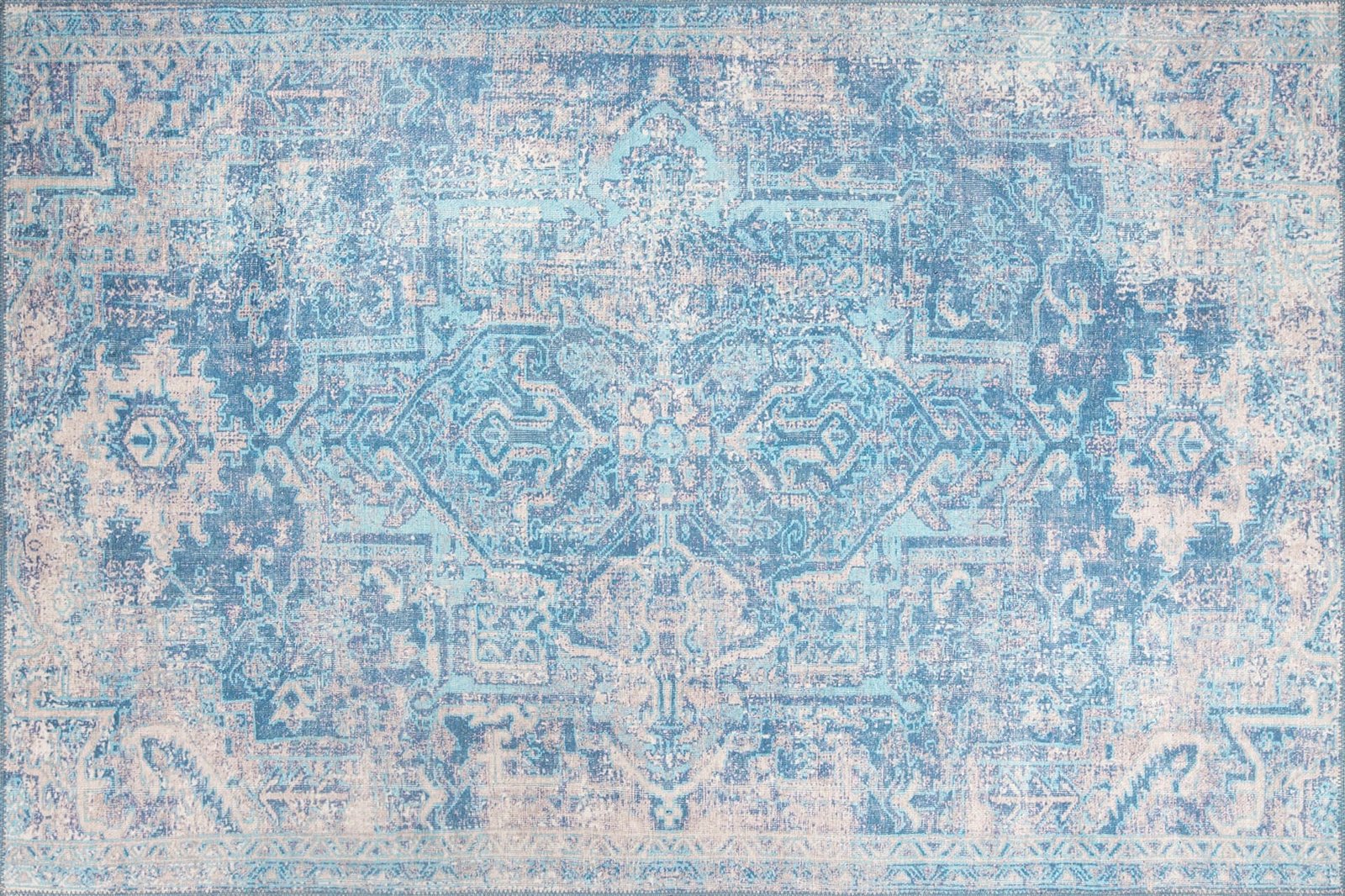 Qilim Conceptum Hypnose, chenille blu, 210x310cm