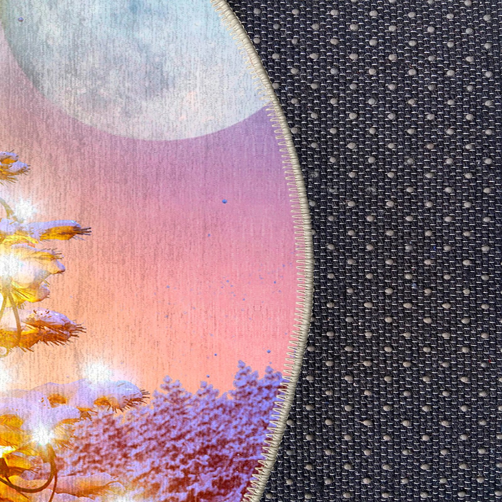 Qilim i rrumbullakët, shumëngjyrësh, 200x200cm, Conceptum Hypnose, Woobtny0334