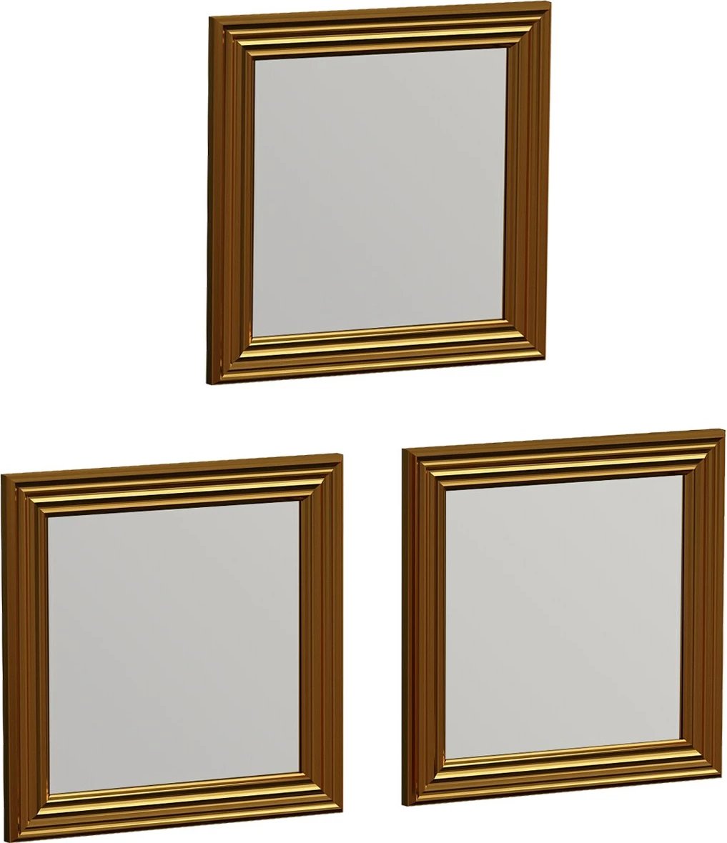 Set pasqyrash (3 copë), Hanah Home Otto, ngjyrë ari