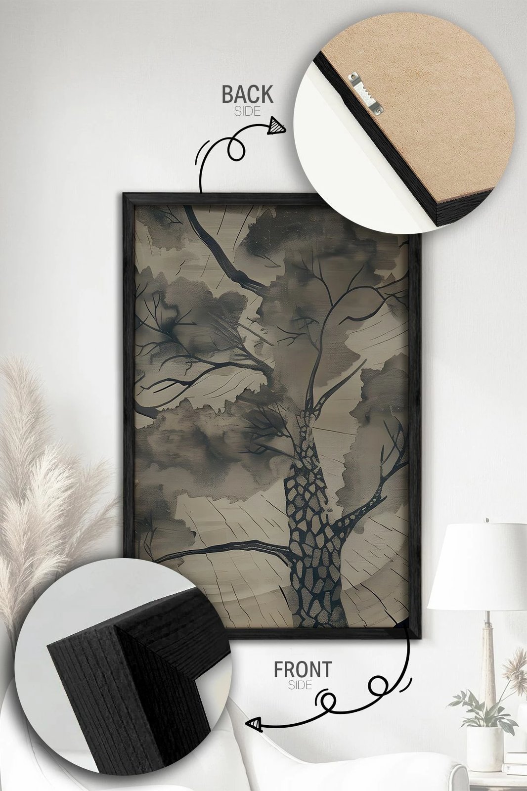 Pikturë dekorative me kornizë (3 copë), Wallity, Ersy3Syhcrv40