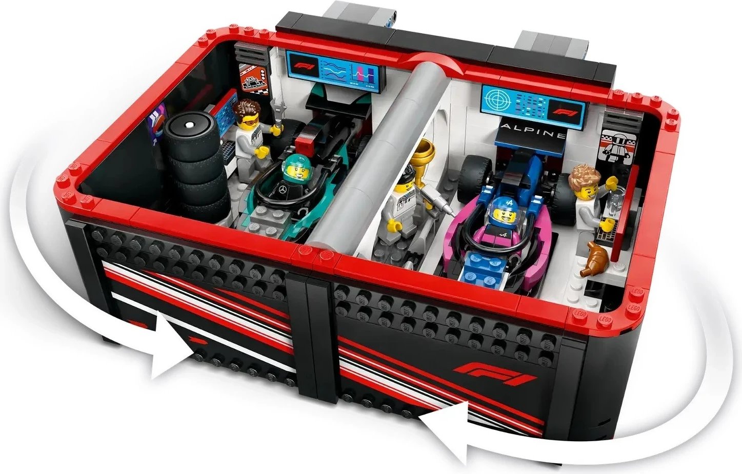 Set LEGO City 60444, Garazh F1 & Vetura Mercedes-AMG & Alpine