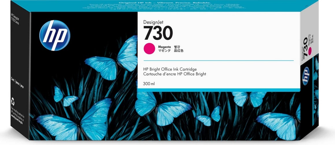 bojë printeri HP 730XL P2V69A 300 ml XL magenta